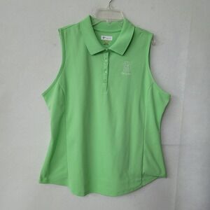 Greg Norman PlayDry Golf Polo Shirt Womens XL TPC Myrtle Beach Sleeveless Sporty